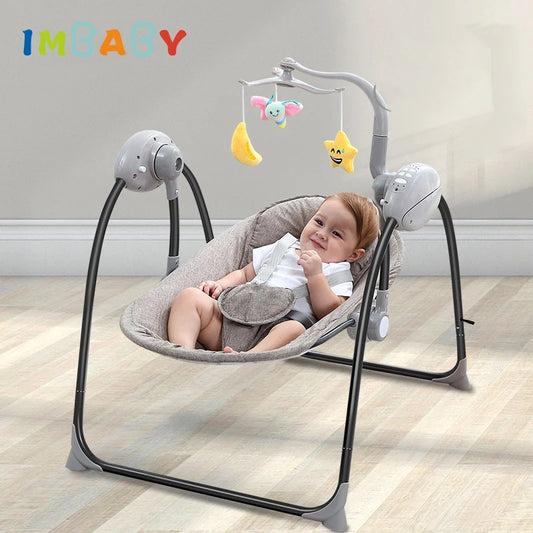 Baby Electric Rocking Chair Infant Cradle With Toys